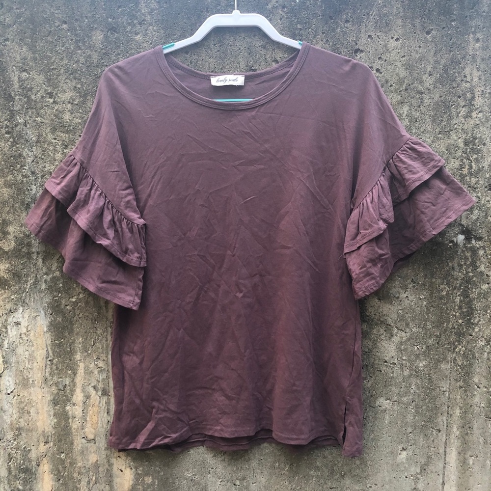 Lovely Souls Purple Bell Sleeve Top